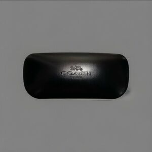 Coach Hard Shell Glasses Case Glossy Black Sunglasses Case W/ Cloth And Packet